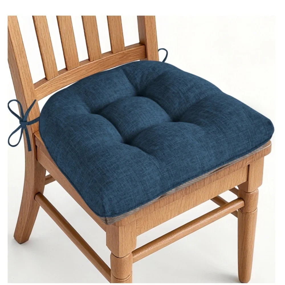 Deep Blue Tufted Seat Cushion with grip